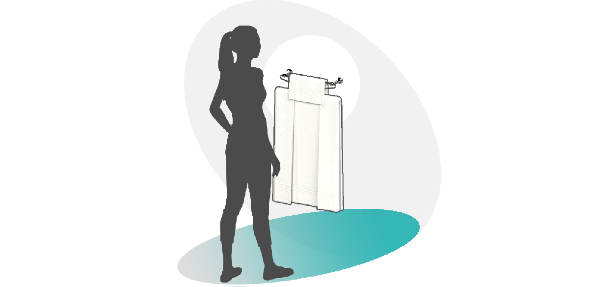 Using Airfold Step 4: Placing your wash cloth over the horizontal bar